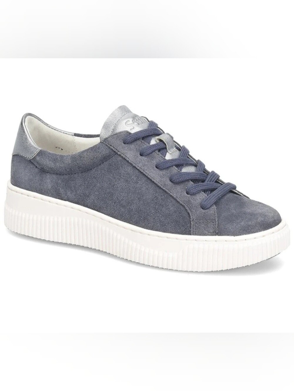 SOFFT | Fianna Lace-Up Suede Sneakers | Washed Indigo/Steel | U.S. Womens 7 - Picture 4 of 10